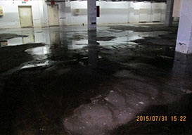 内蒙古海拉尔地下车库地板大面积出水